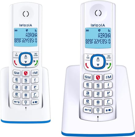Draadloze Telefoon Duo - Vaste Telefoon Set - Thuis Bellen - Nummerweergave - 2 stuks - Wit Blauw