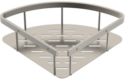Aloni Uniforma doucherek – hoekmodel – 22x7x22 cm – geborsteld RVS – roestvrij staal