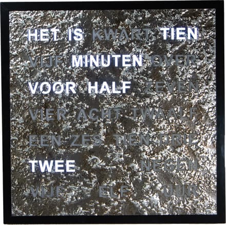 Intertime | Woordklok | Wandklok | 40x40 | Grafiet| Nederlands