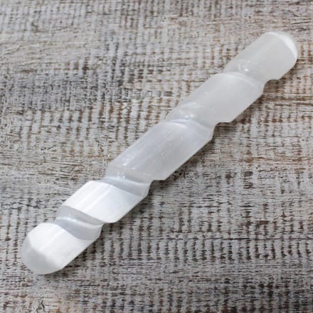 Seleniet spiraalstaf - 16 cm (rond aan beide uiteinden)