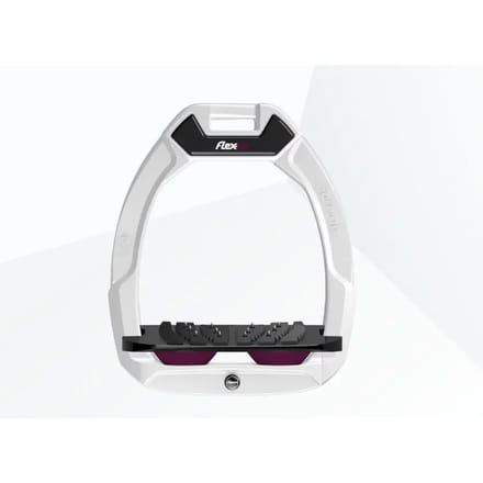 Veiligheidsstijgers Paardrijden Ingelend Ultra Grip Wit/ Zwart/ Paars Flex-On Safe-On
