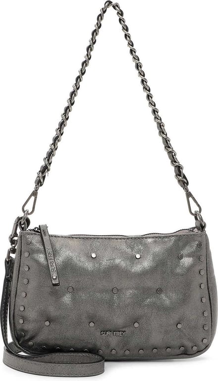 SURI FREY Schoudertas Andy Handbag With Zipper Darksilver Zilverkleurig