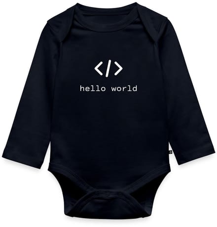 Hello World Programmeurs Baby Rompertje Met Lange Mouwen