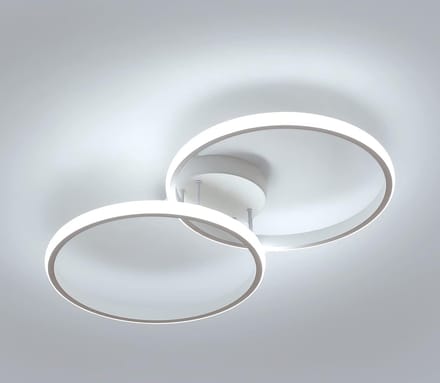 Goeco Plafondlamp - 54cm - Groot - 30W - LED - Ronde - Metalen - 6500K - Koel Wit Licht