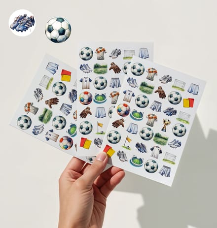 Voetbal Stickers - 3 Stickervellen - 105 Stickers voor Jongens