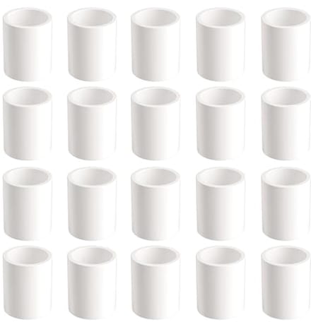 Zware PVC buiskoppelingsfittingen 3/4 inch (socket x socket) - 20 stuks voor doe-het-zelf PVC-creaties