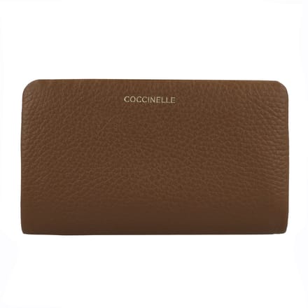 COCCINELLE Leren portemonnee C-Me Softy Wallet Cognac bruine