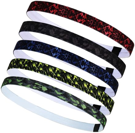 JHUBERS- Sporthoofdband Hoge Elasticiteit - Antislip - Ademend - 5 Stuks - Elastisch - Voor Dames/Heren - Haarband