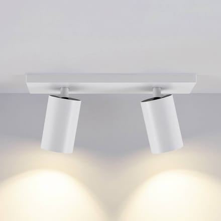 Deko Light 348247 Can Tilt eckig, 2x 7,5 W GU10, Weiß Plafondopbouwarmatuur GU10 7.5 W Wit