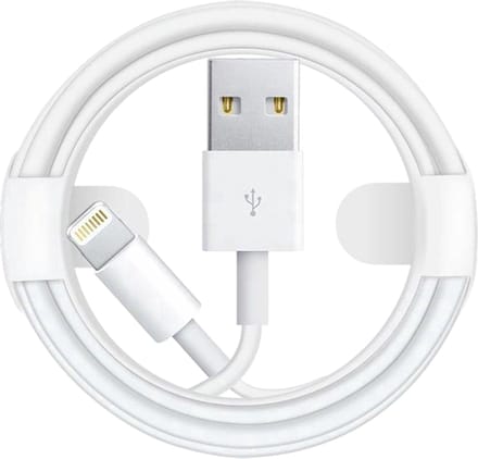USB A naar Geschikt voor: USB Lightning Kabel - 3 Meter Oplaadkabel 1x - Wit