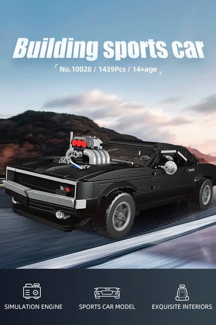 Mould King - 10028 - De Moc Charger Sport Auto - is compatibel met het bekende merk.