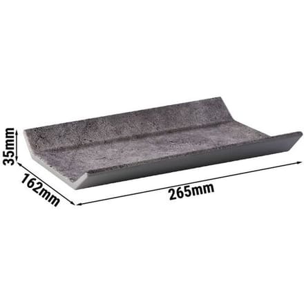 GGM Gastro (6 Stück) GN-Tablett 1/4 - ELEMENT - Melamin - Höhe: 35mm - Grau