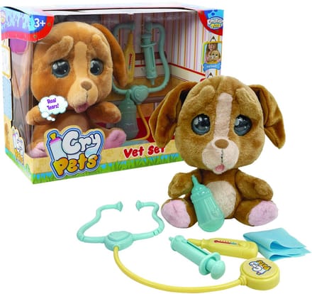 Emotion Pets – Veterinary Set (Pluche Huilen Puppy 22 cm + Accessoires)