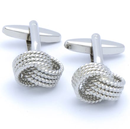 Manchetknopen - Twee Ringen Zilverkleurig