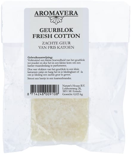 AromaVera Amberblok fresh cotton 2 Stuks