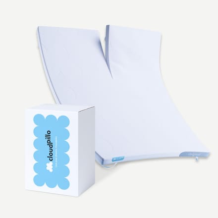 Cloudpillo Original Split Topper 200x210 - Afstelbaar - 4-Seizoenen - Voorzien van Elastieken - Matras topper