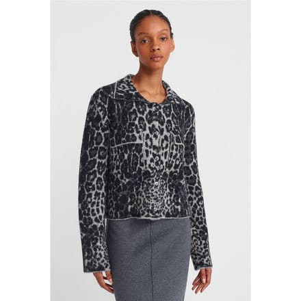 Lepeldruk Knopen Cardigan