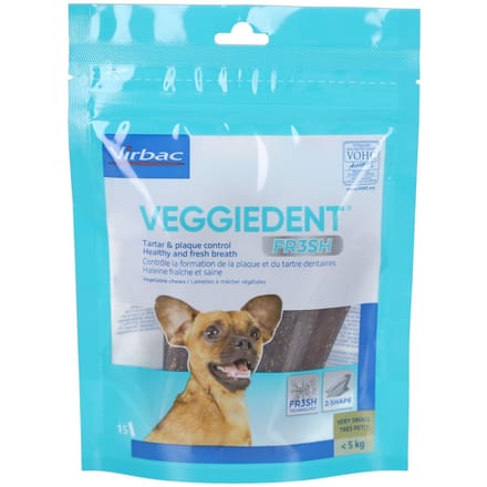 Virbac Veggiedent Kauwstrips XS <5 kg 15 stuks