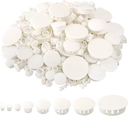 Plastic Plugs - Gat Afdekking - Meubels Repareren - 8 Verschillende Maten - 320 Stuks - Wit