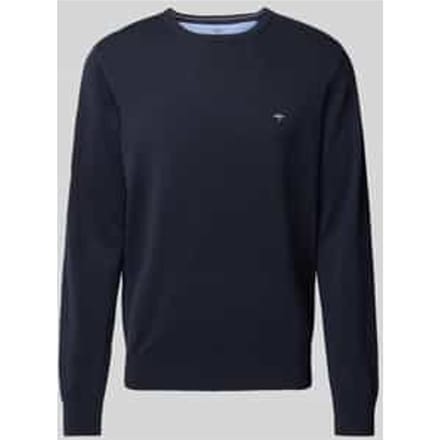 Fynch-Hatton Trui Ronde Hals Superfine Cotton Navy / male