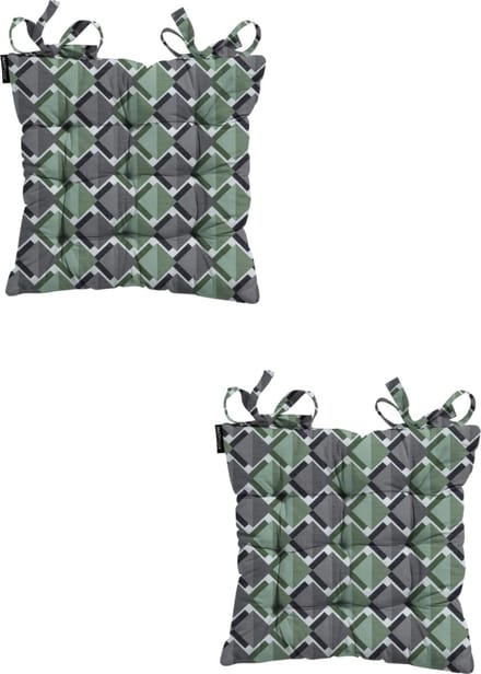 Madison - Zitkussen - Universeel - 2 stuks - 46 x 46 cm - Siem Green - Tuin - Toscane