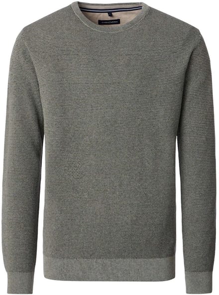 Casa Moda Effen Heren Trui Katoen Met Ronde Hals - M