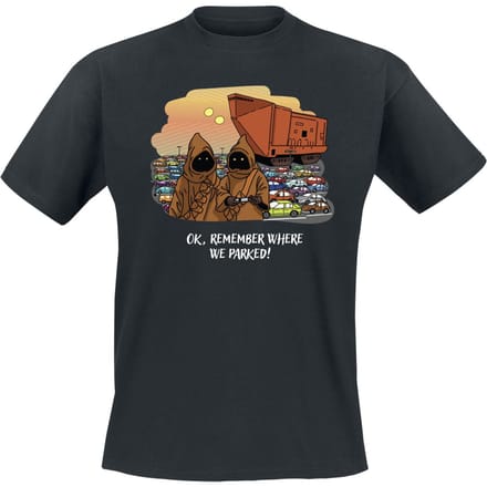 Star Wars - Disney T-shirt - Jawa - Ok, Remember Where We Parked! - M - voor Mannen - navy