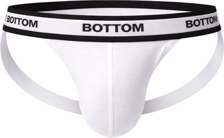 Barcode Berlin Jockstrap BOTTOM White-Black - MAAT S - Heren Ondergoed - Jockstrap voor Man - Mannen Jock