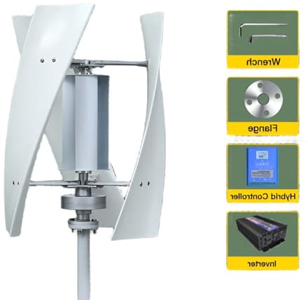 Verticale Windturbine – Horizontale Windmolen – Mini Windgenerator – Windkracht Turbine – 2000W Vermogen – 24V - Off-grid systeem 2