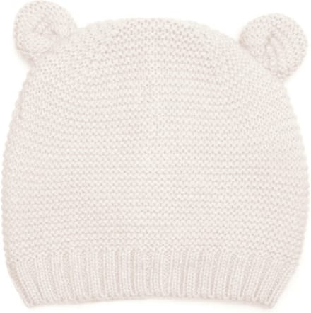 Sarlini - Baby Muts Off White met Oortjes - 1 tot 2 jaar - Binnenkant Muts Fleece