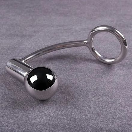 Zware cockring met anaalplug-40mm - Asslock - RVS