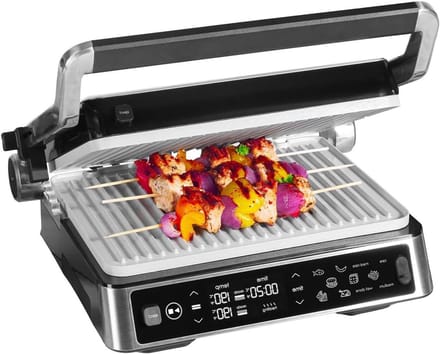 Contact Grill - Elektrisch Grillen - Lekker Eten - 180 Graden Open - 2000 Watt - Grijs