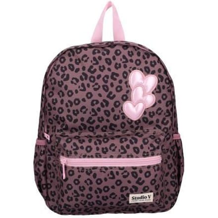 Studio V So Rebellious - Rugzak - Gevoerd - 11,7 liter - 36 x 27 x 12 cm - Luipaardprint - Roze