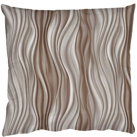 Sierkussens - Kussentjes Woonkamer - 50x50 cm - Golven - 3D - Crème