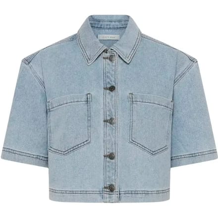 Korte mouwen spijkerblouse voor dames KAFFE Minna