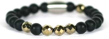 IbizaMen KIDS - pyrite  matte onyz 6mm - 16cm