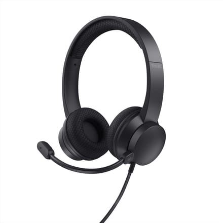 Trust HS-260 Over Ear headset Kabel Stereo Zwart Ruisonderdrukking (microfoon) Headset, Volumeregeling, Microfoon uitschakelbaar (mute) Computer