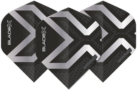 Winmau Blade X Prism Delta Metallic Black Silver - Dart Flights