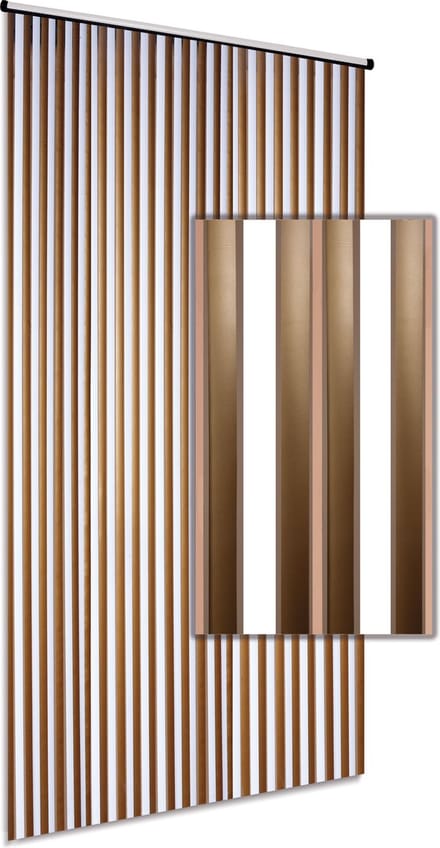 Vliegengordijn/deurgordijn Linten High Quality - goud/wit 90x220cm