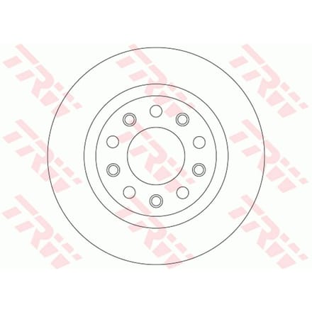 Remschijf TRW DF8070 achter, volledig, 1 Stuk