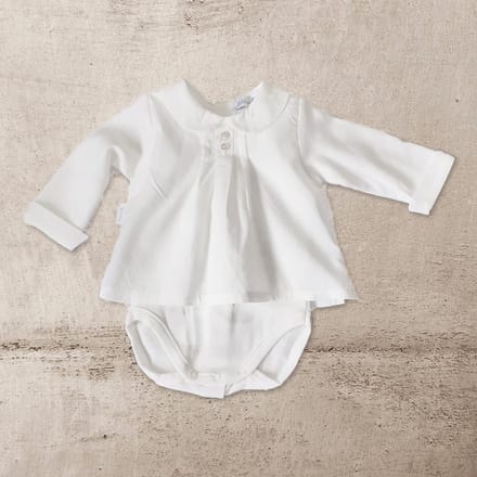 Babidu Romper/Body | Wit | Blouse Model | Unisex | 1195 | 1 Maand| Maat 56
