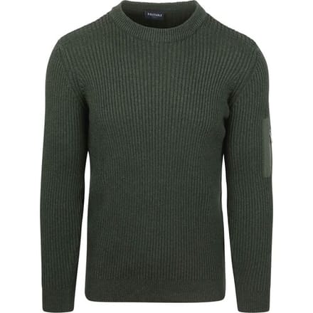 Suitable Mou Trui Donkergroen - Maat XXL - Heren - Pullover - Sweater