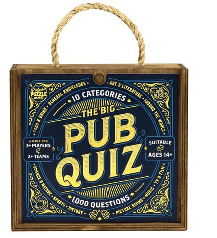 Professor Puzzle Pub Quiz spel - algemene kennis kaartspel.