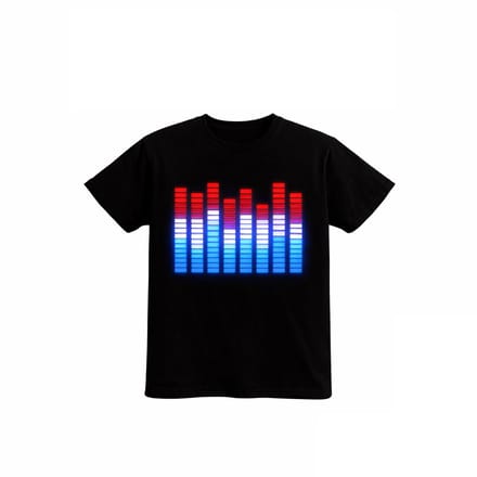 LED - T-shirt - Equalizer - Zwart - Holland - S - WK Voetbal
