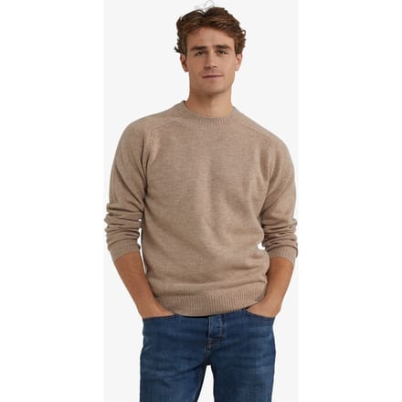 McGregor Lambswool Crew Neck Sweater Sand size 3XL | Sweaters Outlet | Men | Brown