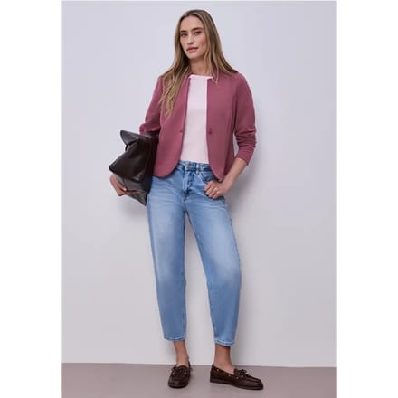 Jersey blazer met textuur