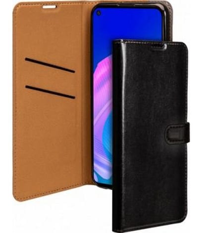 Bigben Connected, Hoesje geschikt voor Huawei P40 Lite E - Folio Wallet met Magnetische Lipsluiting, Zwart