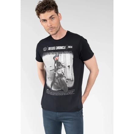 DEELUXE T-shirt met motorprintBREAKDOWN Black