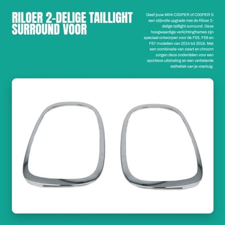Dailygoods- Achterlichtomlijsting 2 Stuks - Geschikt voor Mini C00per/c00per S
