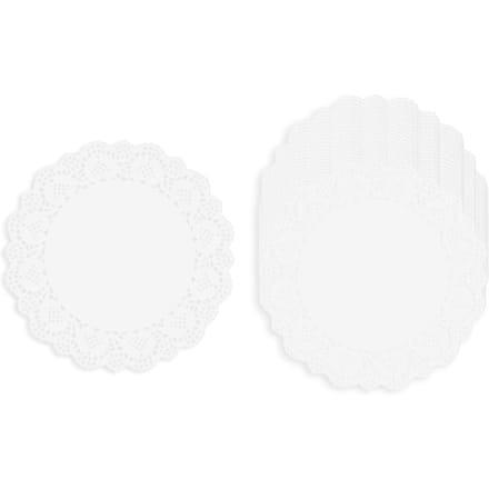 VBS Kanten doily, wit - Ø 15,5 cm, 20 stuks